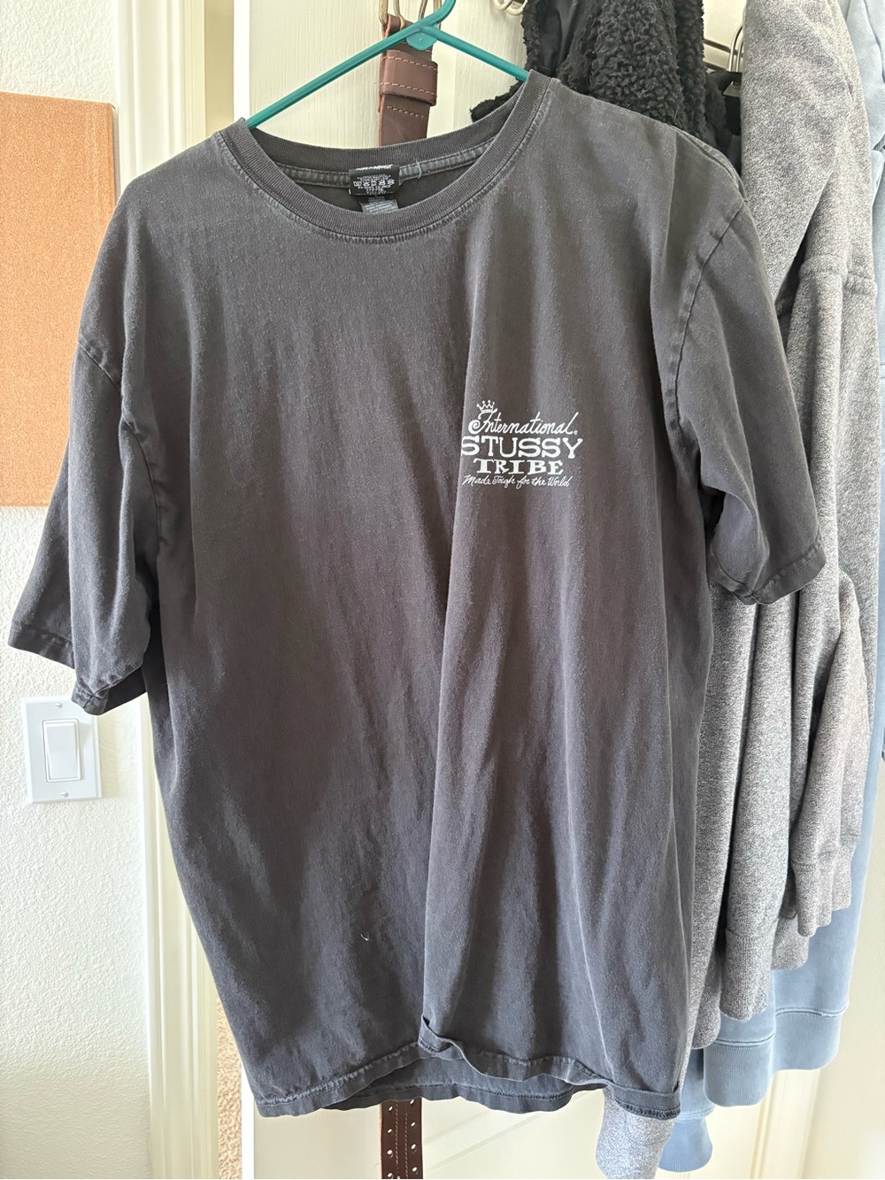 Stussy Men's Black Logo Short Sleeve Tee